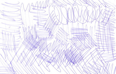 Hand draw lines, hatching ballpoint pen, scribble isolated on white, clipping path