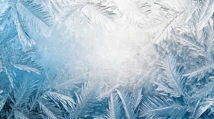 A frosty glitter background with silver tones fading into icy blue