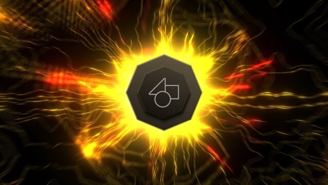 Digital Electric Glowing Logo and Title Reveal