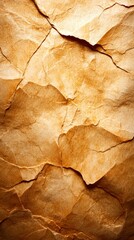 A close up of a piece of brown paper with cracks