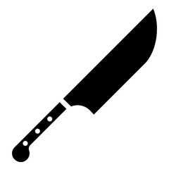 Knife Glyph Icon, Black And White Glyph Icon Symbol