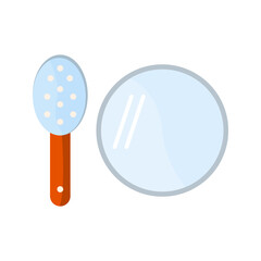 Brush and Mirror Vector Icon