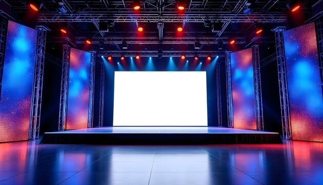 Blank event stage with chroma in led backwall