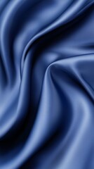 Fototapeta premium A close up shot of a blue satin fabric