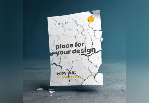 Broken in Pieces Page Poster Mockup