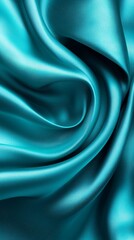 Obraz premium A close up shot of a blue satin fabric