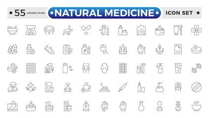 Natural medicine outline icon related to food oil, olive, rapeseed, canola, sunflower, palm, ghee, peanut, coconut, sesame, cook, oil, bottle, corn, Medicine, medication. Editable stroke outline icon.