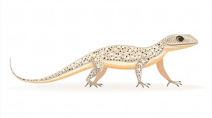 Naklejka premium Lizard Vector: Professional 2D Flat Vector Isolated on White Background