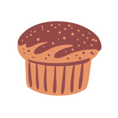 Bakery product. Bread made from wheat flour. Food and cooking. Flat vector illustration isolated on white background