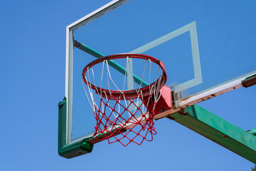 Outdoor sports facilities tempered glass basketball boards and baskets