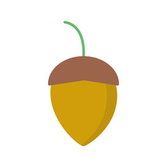 Single Acorn Vector Icon