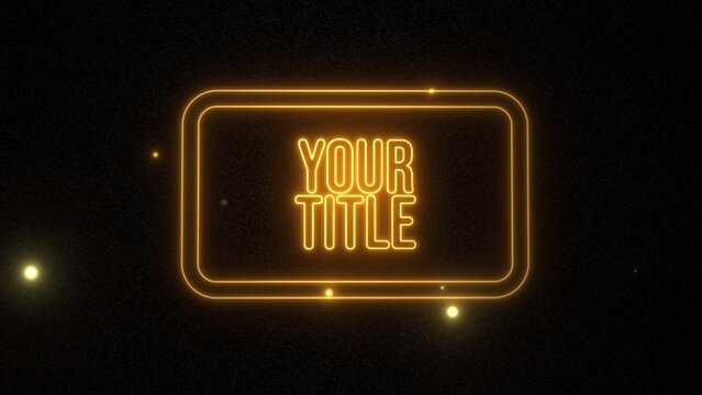 Dark Neon Space Text & Title Intro