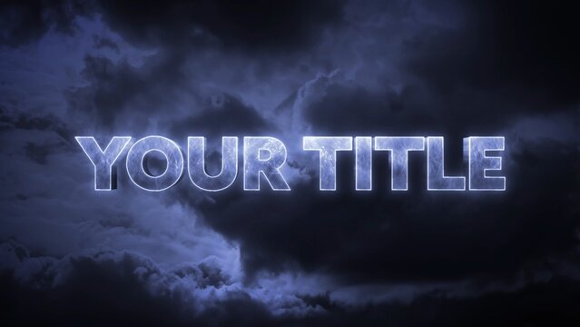 Dark and Stormy Lightning Clouds Metal Title Intro