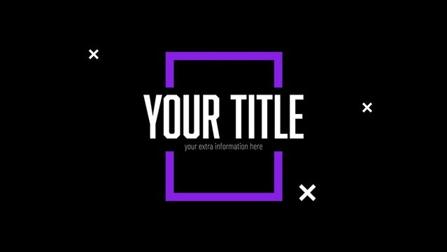 Modern Square With Animated Crosses Title Intro