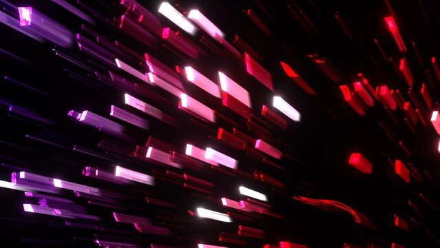 Digital Data Matrix Blocks Animated Background