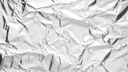 Crumpled Foil Texture, Silver Metal Background - Abstract backgrounds