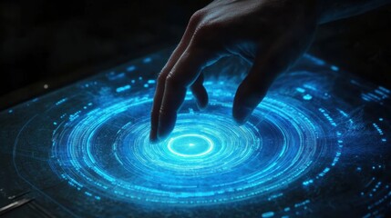 Futuristic Tech Hand Interface Glow - Futuristic Technology