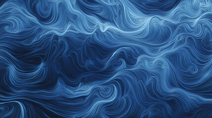 Obraz premium Abstract blue background with waves and curves. to aspect ratio. generative ai. Zephyrous. Illustration