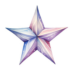 Obraz premium Watercolor Painted Star Festive Decoration Design