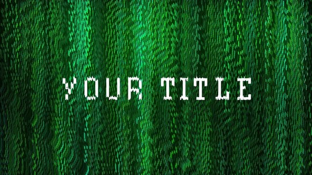 Digital Glitch Text & Title Intro