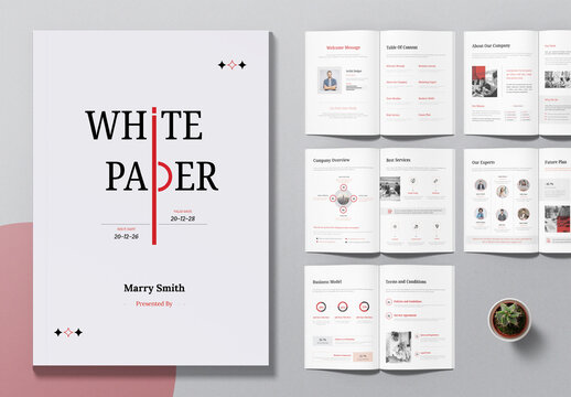 Creative White Paper Layout Design Template