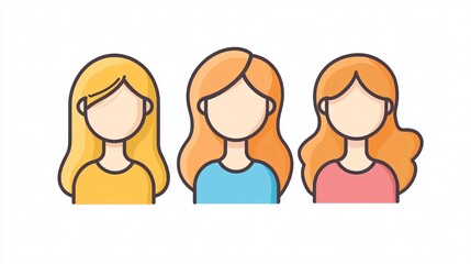 Professional Female User Icon Vector Illustration for Digital Marketing Materials
