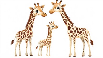 Naklejka premium giraffe isolated on white