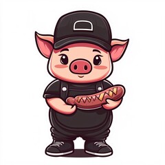 Fototapeta premium pig cartoon character