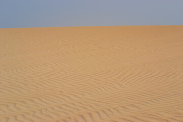 Fuerteventura, Corralejo, 16.12.2024: Parque Natural de Corralejo view of sand dunes that never stand still
