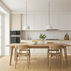 dining room with kitchen