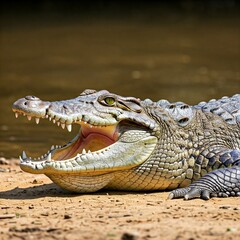 close up of a crocodile