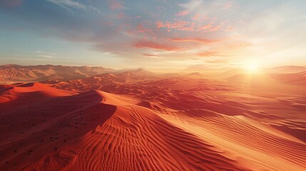 Fototapeta premium sunset over the desert