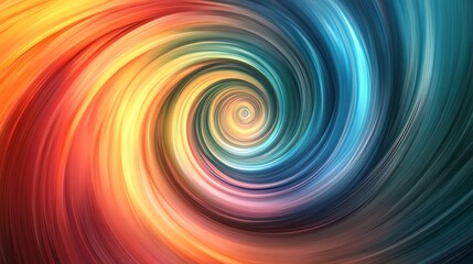 Obraz premium An abstract swirl of color with shades of red, orange, yellow, green, blue, and purple.