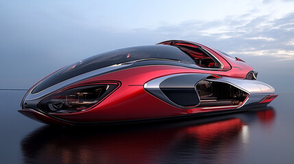 Obraz premium 未来的な高速豪華船