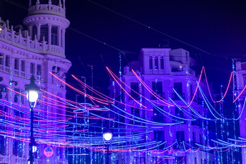 Christmas lights in Madrid, Spain