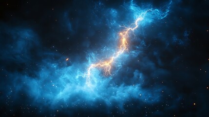 Obraz premium Abstract electric energy glowing intensely amidst a captivating cosmic background wallpaper image