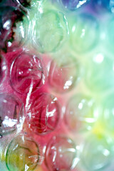 Abstract Bubble Wrap Colour Watercolour Rainbow Packaging Background