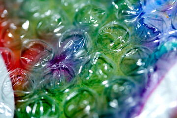 Abstract Bubble Wrap Colour Watercolour Rainbow Packaging Background