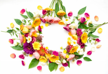 Fototapeta premium wreath of flowers