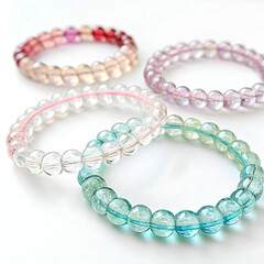 Obraz premium Glass bracelets are jewelry pieces crafted from glass materials