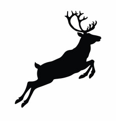 Obraz premium Deer young vector illustration black vector.