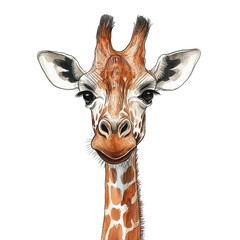 Obraz premium Graceful Giraffe Illustration in Cartoon Style