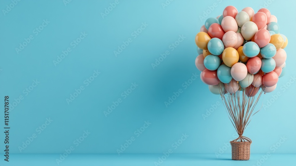 Poster capture the essence of childhood joy with this whimsical image featuring a vibrant array of colorful