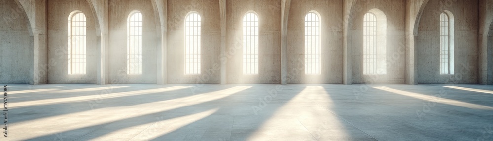 Aufkleber explore shadowed reflections of architectural patterns, emphasizing depth and mystery in this interi