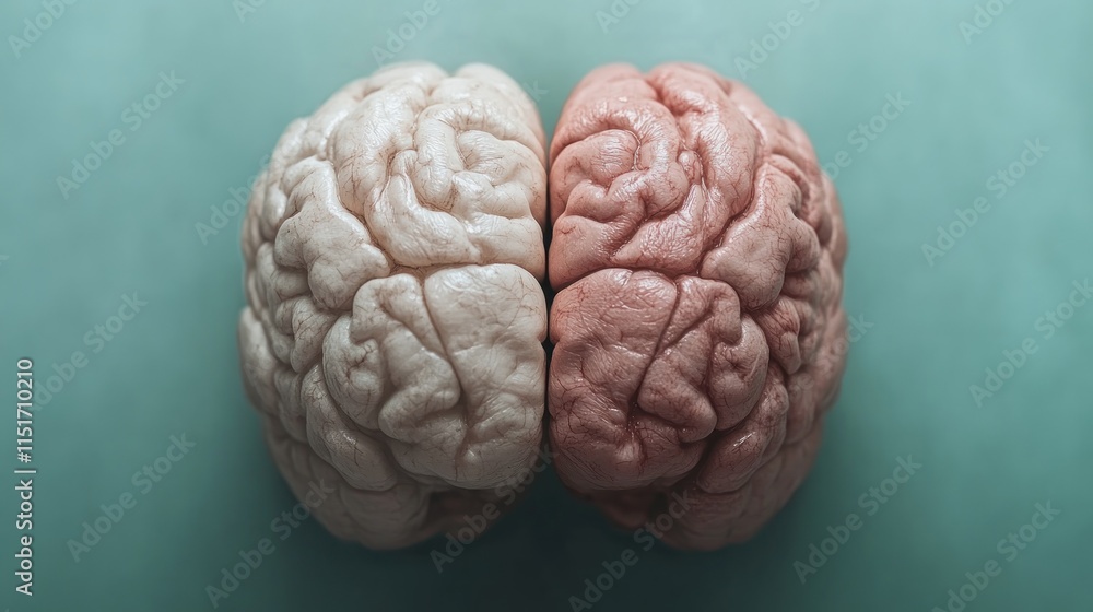Poster explore the profound a brain and heart connection glowing, cognitive decision awareness, blending lo