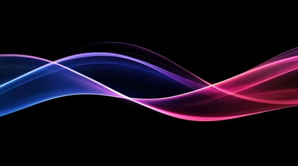 Naklejka premium Abstract Pink and Blue Wave Design: A Serene Digital Artwork