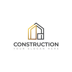 Real Estate vector house building construction Repair logo