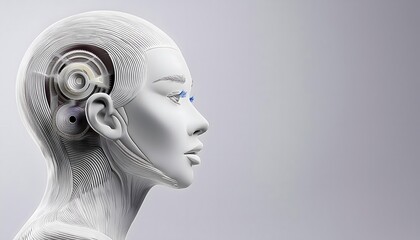 Future Consumer and technology concept: AI-generated art, machine and human creativity fusion.