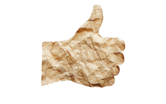 Digital Artwork Featuring Thumb Up Icon and Mosaic Motif Isolated on Transparent Background PNG