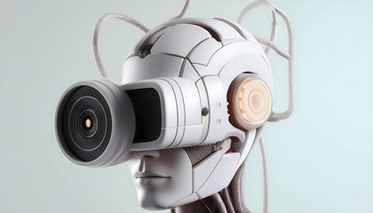 Future Consumer and technology concept: AI-generated art, machine and human creativity fusion.